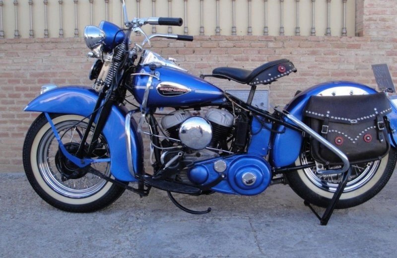Harley davidson blauw 2
